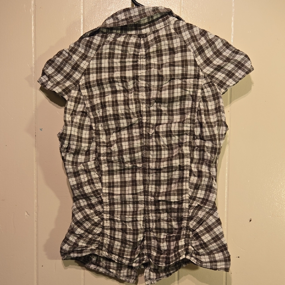 Max Rave Checkered Blouse with Zipper - Picture 5 of 5
